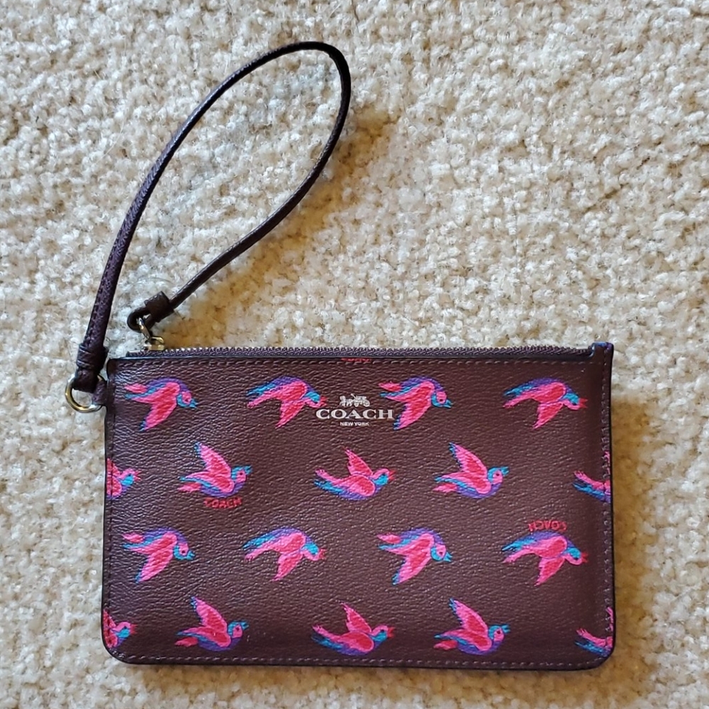 Coach Happy Bird Wristlet